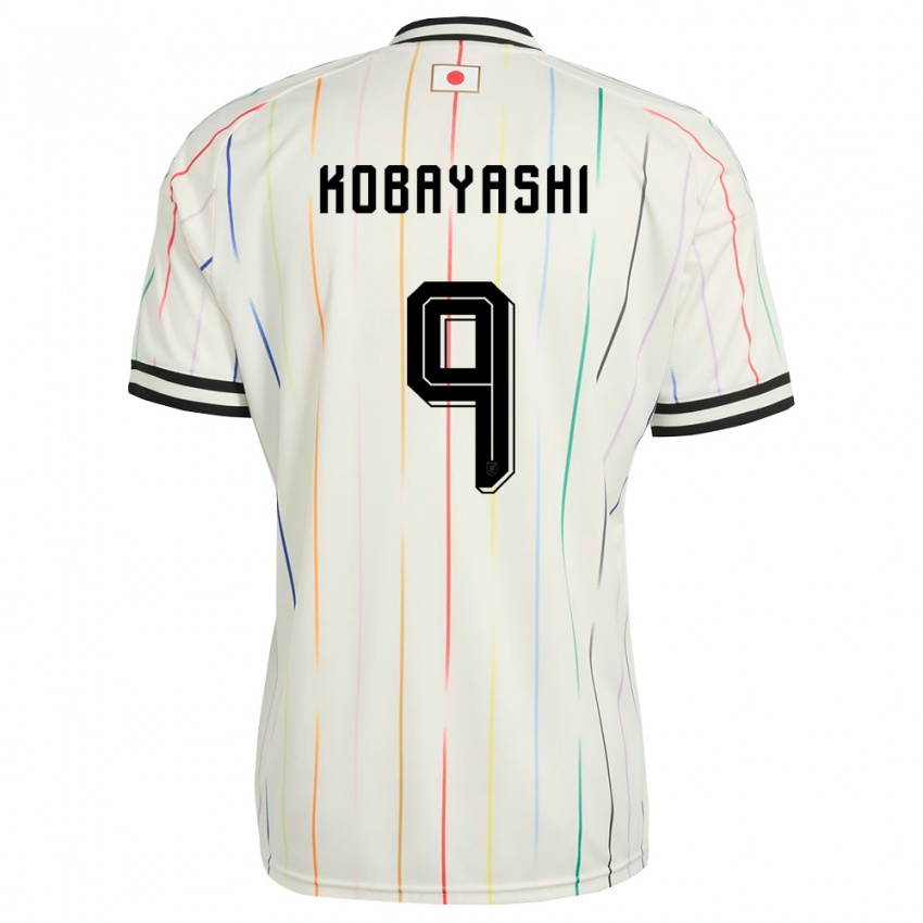 ילדים יַפָּן Yuzuki Kobayashi #9 לבן שחור הרחק ג'רזי 26-28 חולצה קצרה