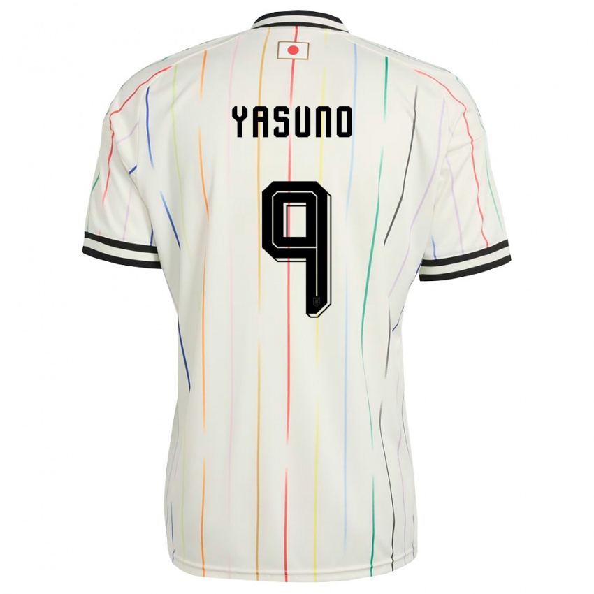 ילדים יַפָּן Takumi Yasuno #9 לבן שחור הרחק ג'רזי 26-28 חולצה קצרה