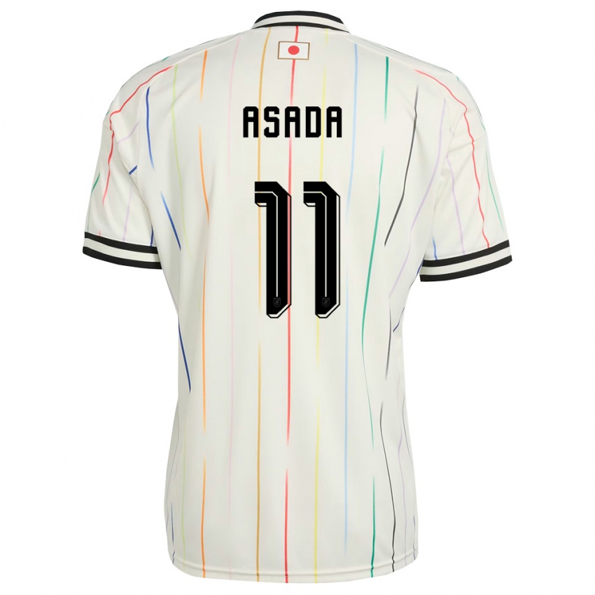 ילדים יַפָּן Hiroto Asada #11 לבן שחור הרחק ג'רזי 26-28 חולצה קצרה