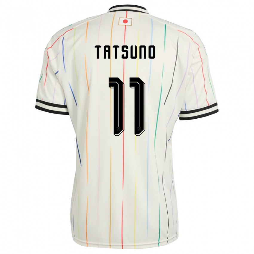 ילדים יַפָּן Kyoya Tatsuno #11 לבן שחור הרחק ג'רזי 26-28 חולצה קצרה