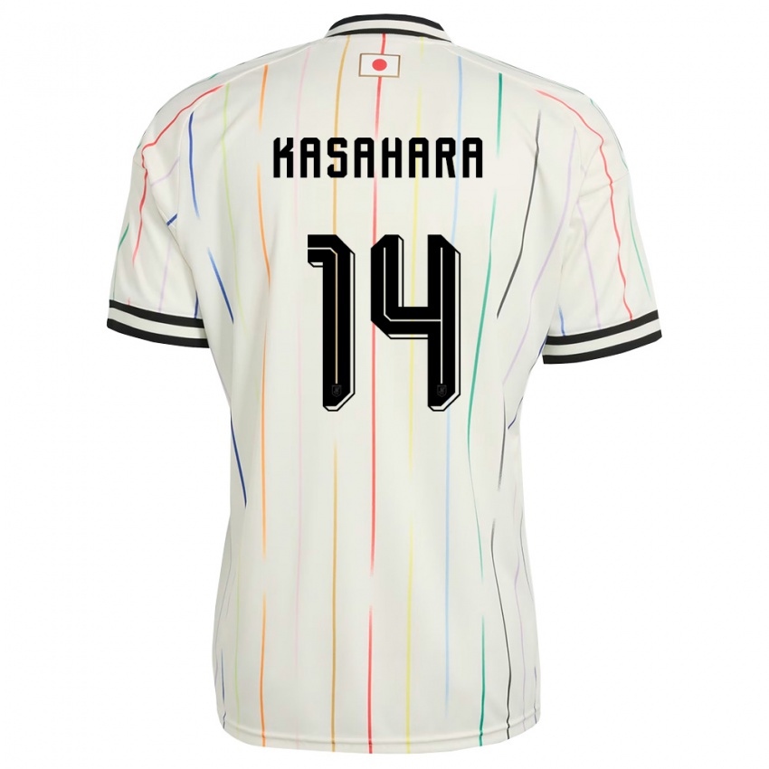 ילדים יַפָּן Kyota Kasahara #14 לבן שחור הרחק ג'רזי 26-28 חולצה קצרה