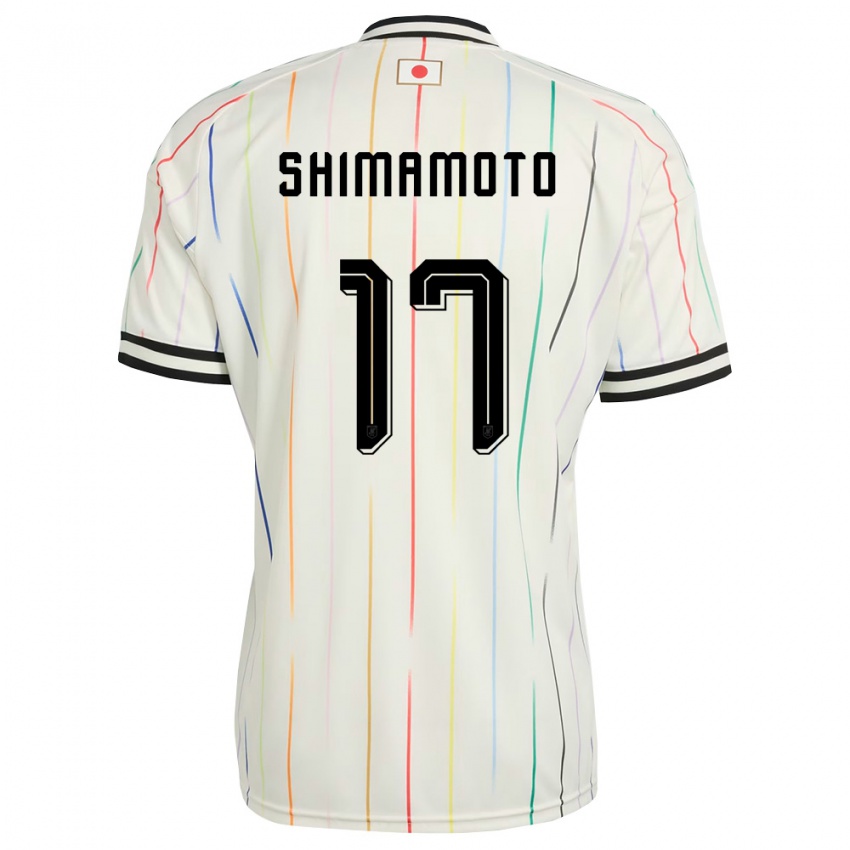 ילדים יַפָּן יודאי שימאמוטו #17 לבן שחור הרחק ג'רזי 26-28 חולצה קצרה