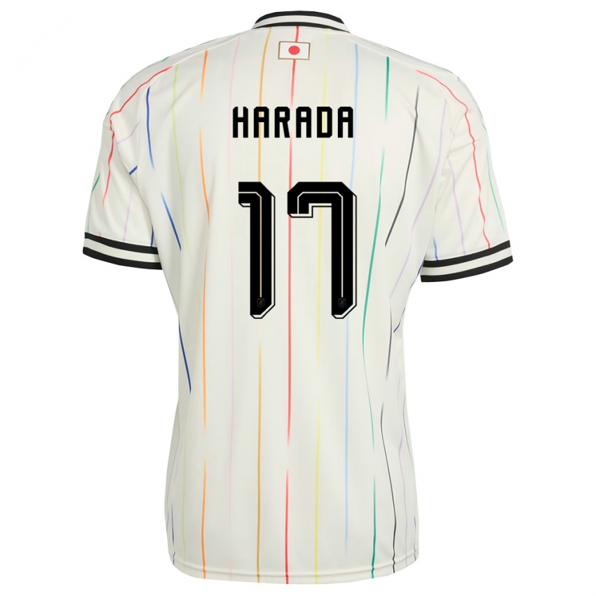 ילדים יַפָּן Soru Harada #17 לבן שחור הרחק ג'רזי 26-28 חולצה קצרה