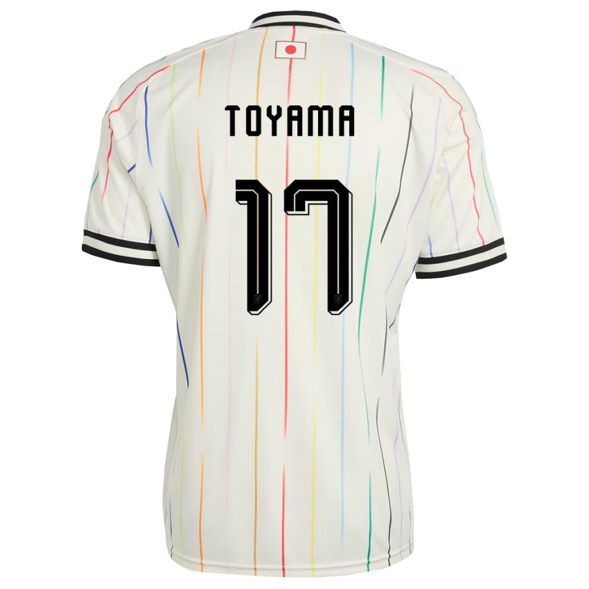 ילדים יַפָּן Koe Toyama #17 לבן שחור הרחק ג'רזי 26-28 חולצה קצרה