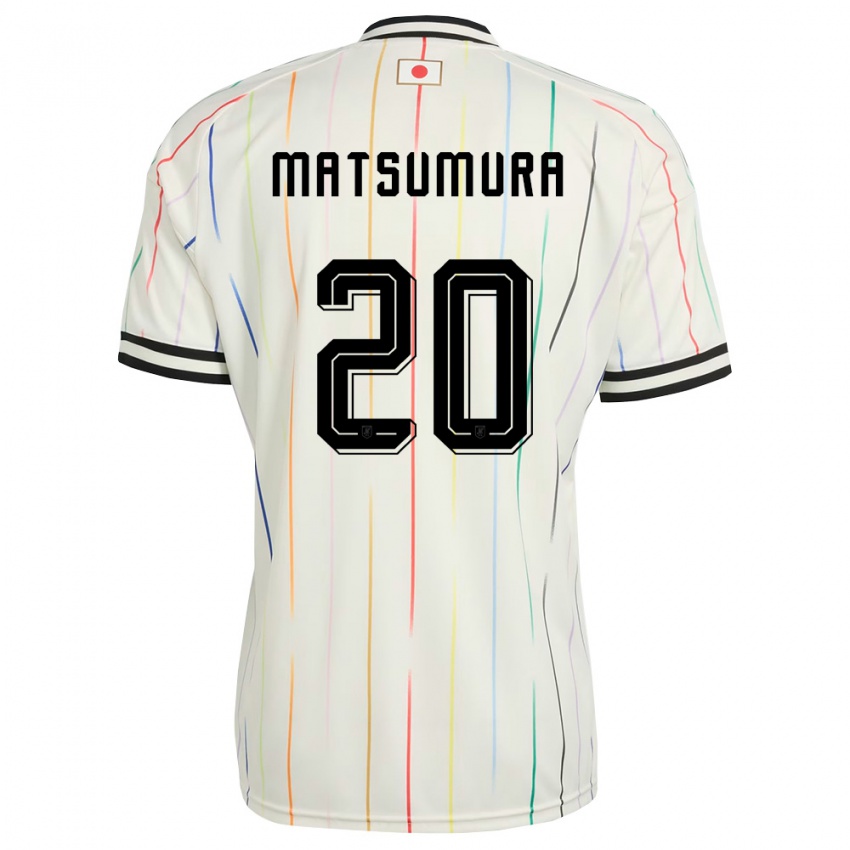 ילדים יַפָּן Yuta Matsumura #20 לבן שחור הרחק ג'רזי 26-28 חולצה קצרה