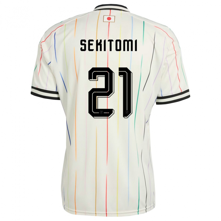 ילדים יַפָּן Kanta Sekitomi #21 לבן שחור הרחק ג'רזי 26-28 חולצה קצרה