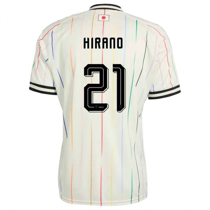 ילדים יַפָּן Ryota Hirano #21 לבן שחור הרחק ג'רזי 26-28 חולצה קצרה