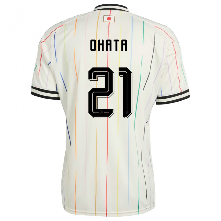 ילדים יַפָּן איומו אוהאטה #21 לבן שחור הרחק ג'רזי 26-28 חולצה קצרה