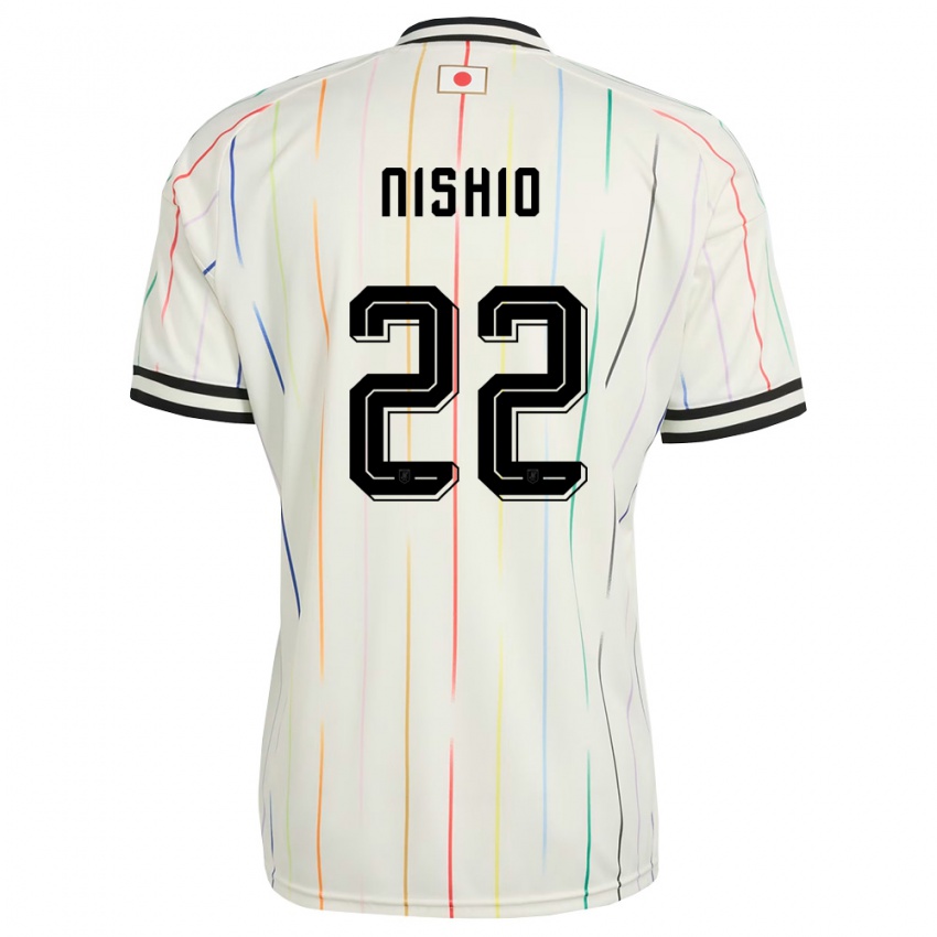 ילדים יַפָּן ריויה נישיו #22 לבן שחור הרחק ג'רזי 26-28 חולצה קצרה