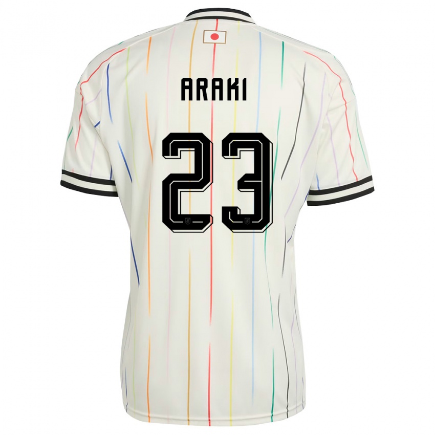 ילדים יַפָּן רואי אראקי #23 לבן שחור הרחק ג'רזי 26-28 חולצה קצרה