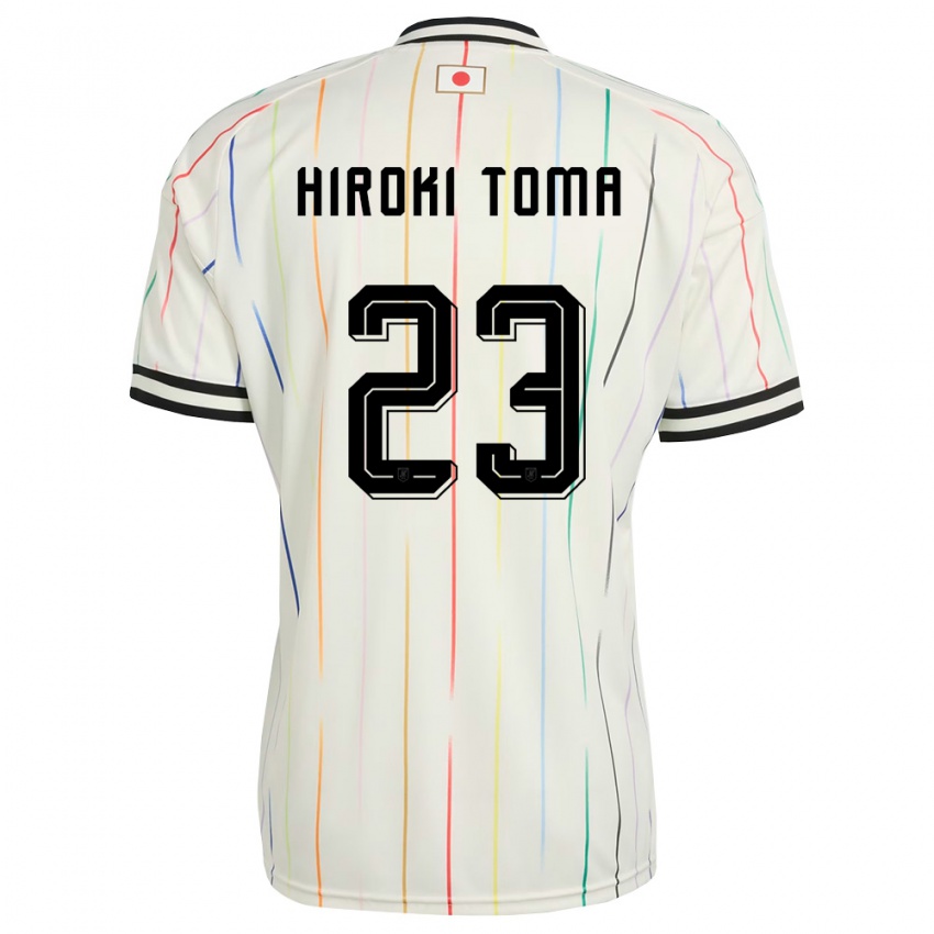 ילדים יַפָּן Otavio Hiroki Toma #23 לבן שחור הרחק ג'רזי 26-28 חולצה קצרה