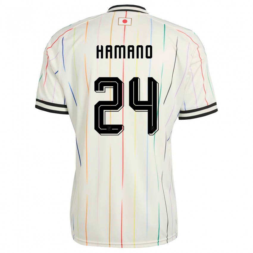 ילדים יַפָּן מייקה האמאנו #24 לבן שחור הרחק ג'רזי 26-28 חולצה קצרה