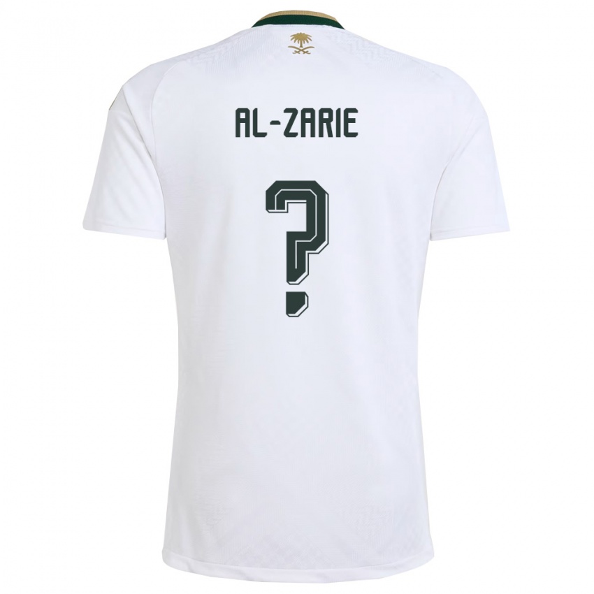 ילדים ערב הסעודית Hussain Al-Zarie #0 לבן ירוק זהב הרחק ג'רזי 26-28 חולצה קצרה