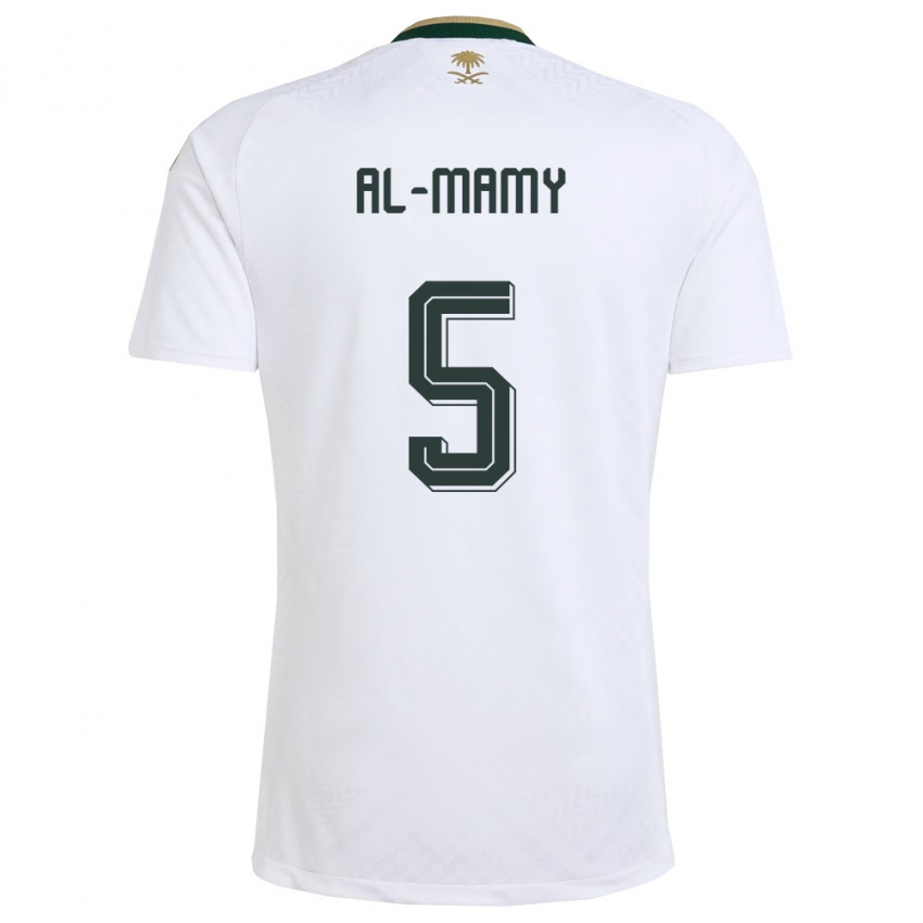 ילדים ערב הסעודית Abdulrahman Al-Mamy #5 לבן ירוק זהב הרחק ג'רזי 26-28 חולצה קצרה