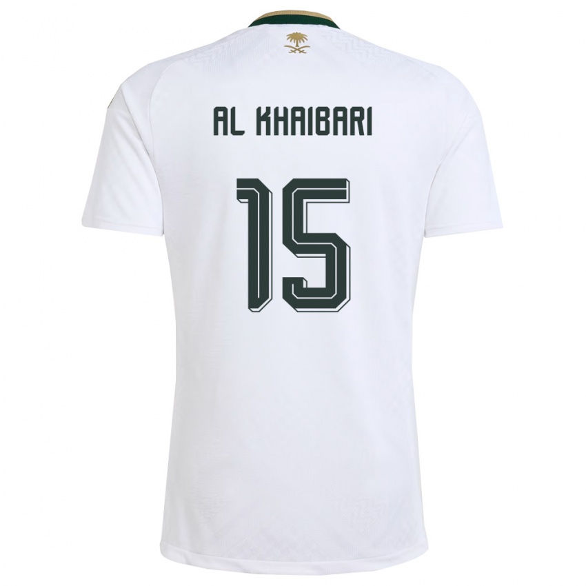 ילדים ערב הסעודית עבדאללה אלחייברי #15 לבן ירוק זהב הרחק ג'רזי 26-28 חולצה קצרה