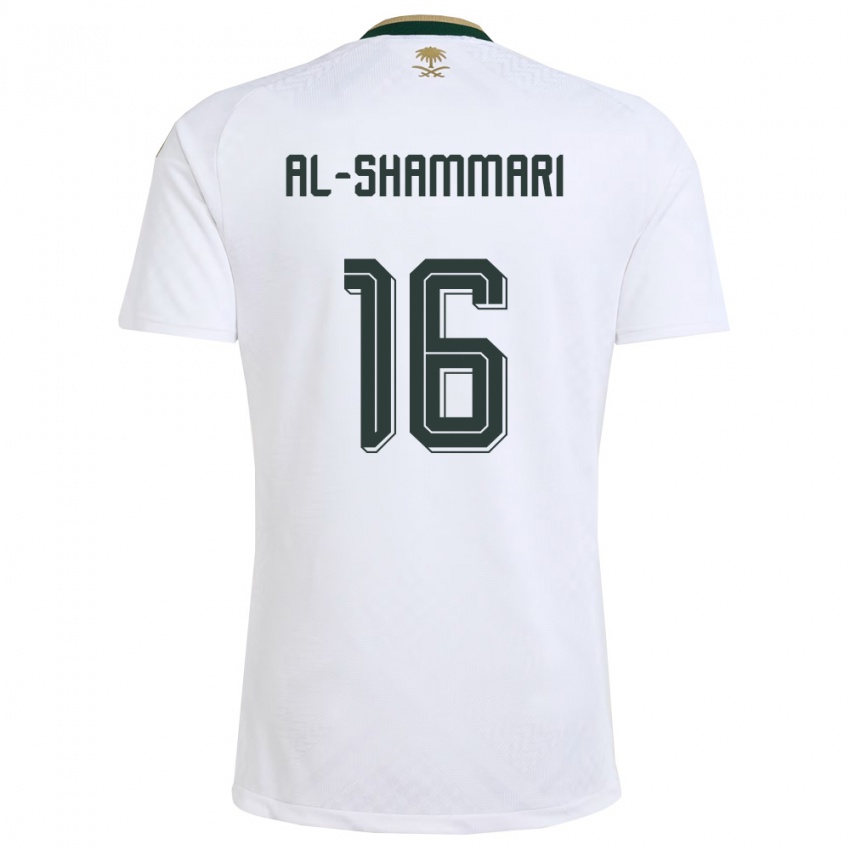 ילדים ערב הסעודית Hamad Al-Shammari #16 לבן ירוק זהב הרחק ג'רזי 26-28 חולצה קצרה