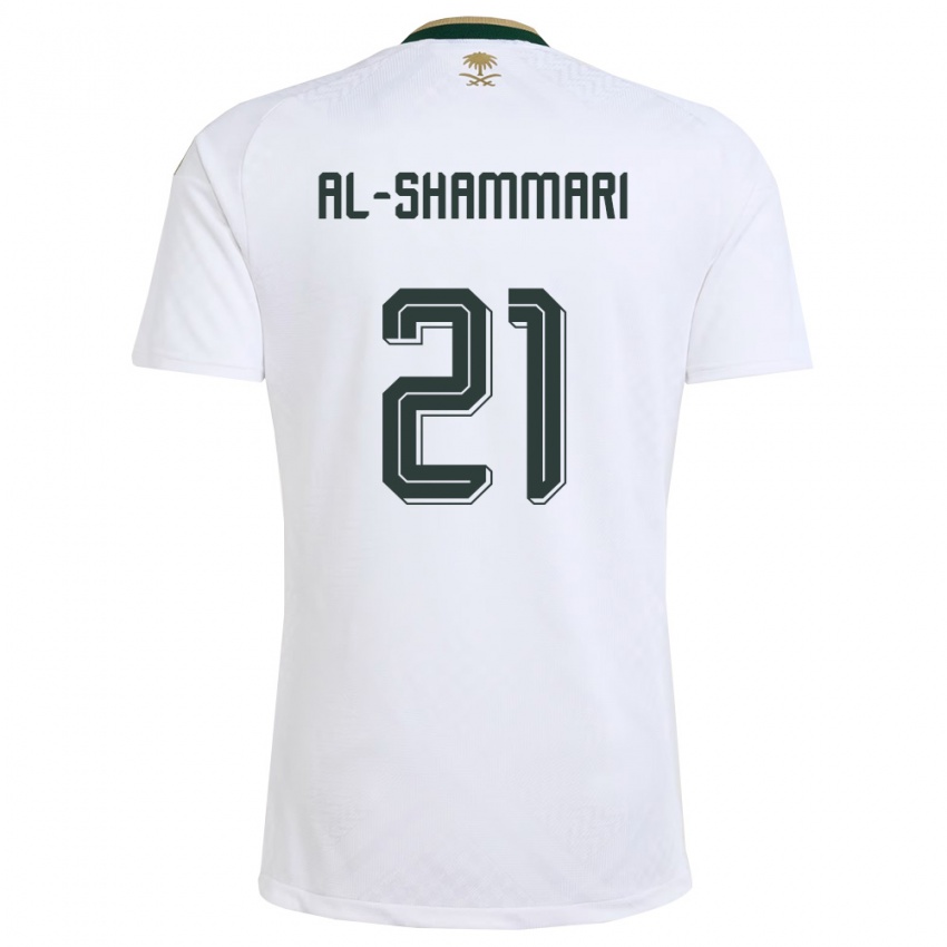 ילדים ערב הסעודית Musaed Al-Shammari #21 לבן ירוק זהב הרחק ג'רזי 26-28 חולצה קצרה