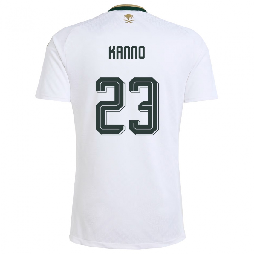 ילדים ערב הסעודית מוחמד כאנו #23 לבן ירוק זהב הרחק ג'רזי 26-28 חולצה קצרה