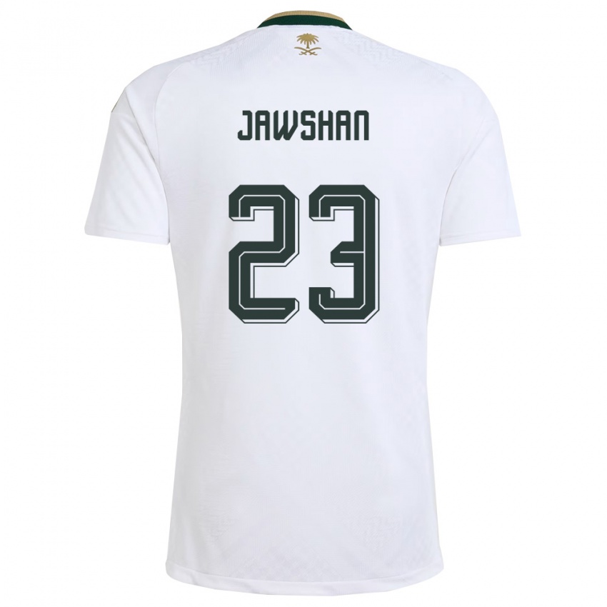 ילדים ערב הסעודית יאזיד ג'אושאן #23 לבן ירוק זהב הרחק ג'רזי 26-28 חולצה קצרה