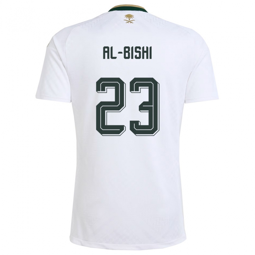 ילדים ערב הסעודית עבדאללה אל בישי #23 לבן ירוק זהב הרחק ג'רזי 26-28 חולצה קצרה