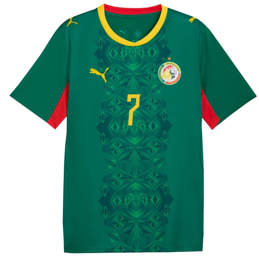 ילדים סנגל יאיה דיימה #7 ירוק צהוב אדום הרחק ג'רזי 26-28 חולצה קצרה