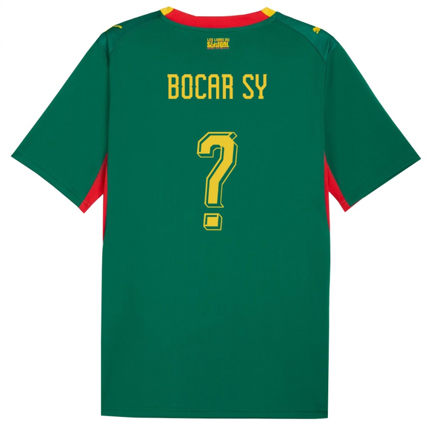 ילדים סנגל Illa Bocar Sy #0 ירוק צהוב אדום הרחק ג'רזי 26-28 חולצה קצרה