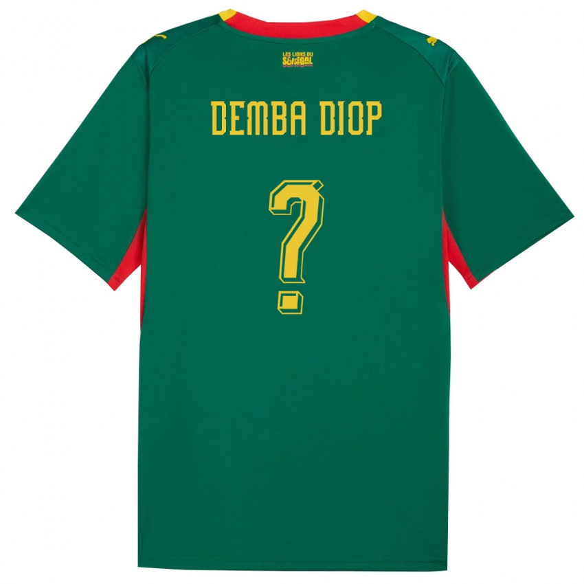 ילדים סנגל פאפה דיופ #0 ירוק צהוב אדום הרחק ג'רזי 26-28 חולצה קצרה