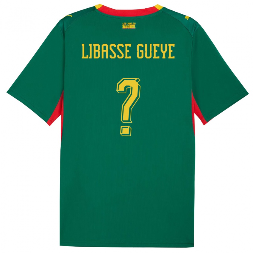 ילדים סנגל ליבאסה גיי #0 ירוק צהוב אדום הרחק ג'רזי 26-28 חולצה קצרה