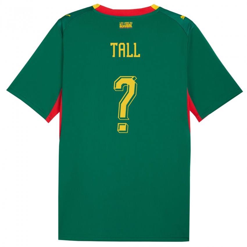 ילדים סנגל Ibrahima Tall #0 ירוק צהוב אדום הרחק ג'רזי 26-28 חולצה קצרה