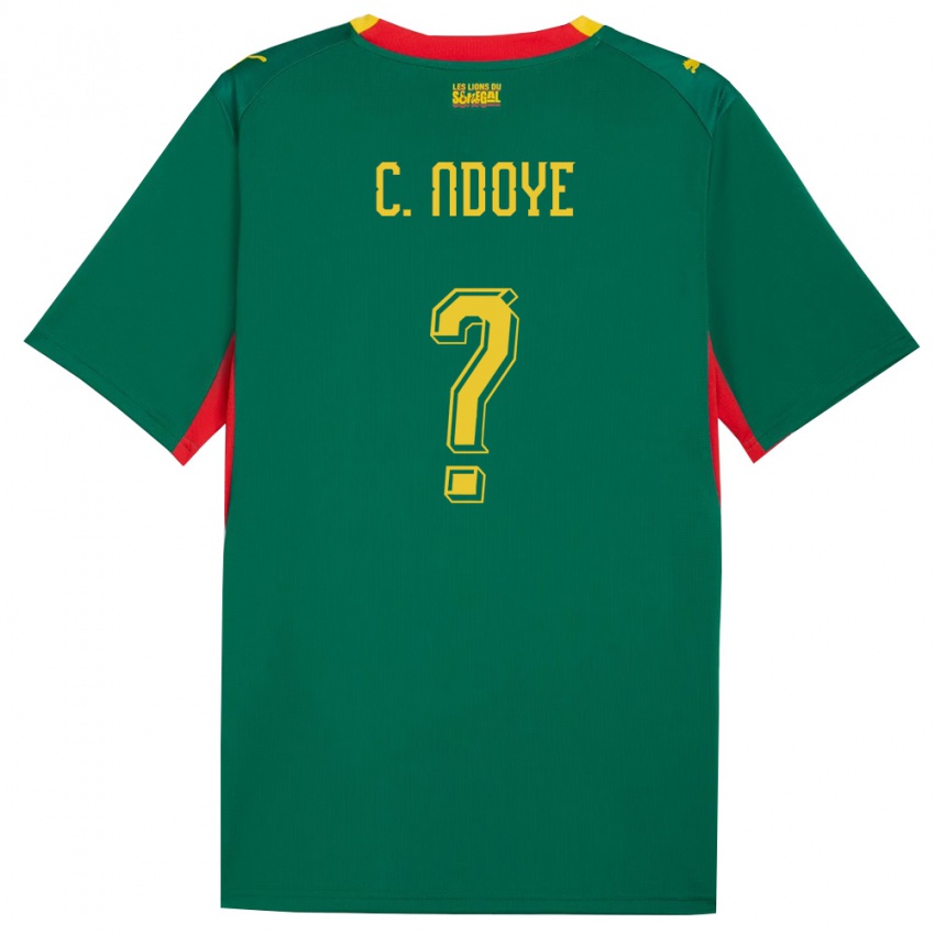 ילדים סנגל שייח אנדויה #0 ירוק צהוב אדום הרחק ג'רזי 26-28 חולצה קצרה