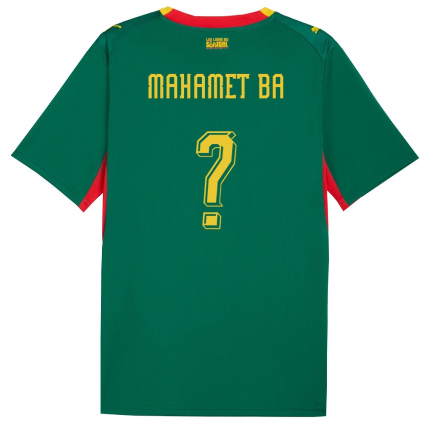 ילדים סנגל Mahamet Ba #0 ירוק צהוב אדום הרחק ג'רזי 26-28 חולצה קצרה