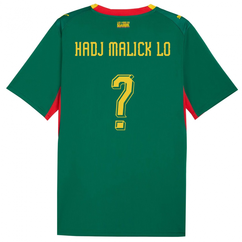 ילדים סנגל El Hadj Malick Lo #0 ירוק צהוב אדום הרחק ג'רזי 26-28 חולצה קצרה