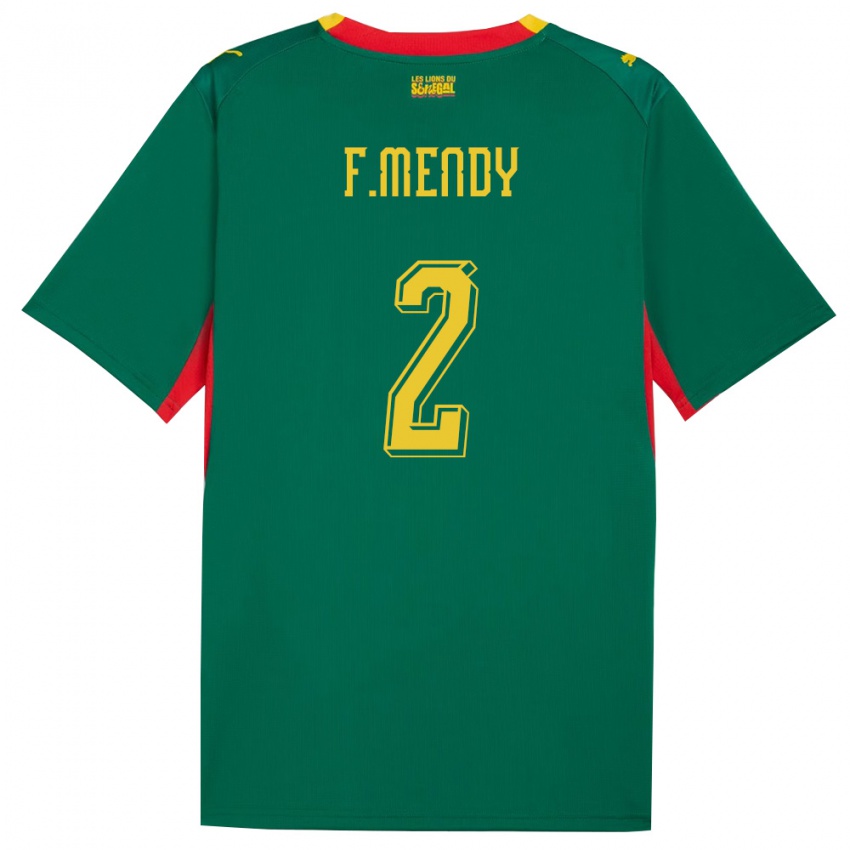 ילדים סנגל פורמוז מנדי #2 ירוק צהוב אדום הרחק ג'רזי 26-28 חולצה קצרה