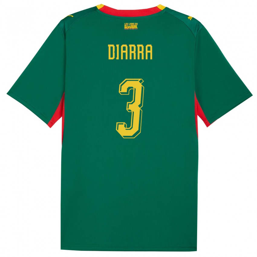 ילדים סנגל גי׳בריל דיארה #3 ירוק צהוב אדום הרחק ג'רזי 26-28 חולצה קצרה