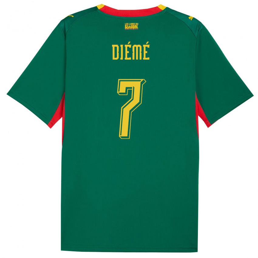 ילדים סנגל יאיה דיימה #7 ירוק צהוב אדום הרחק ג'רזי 26-28 חולצה קצרה