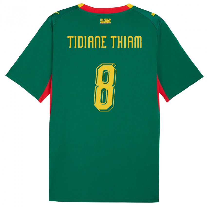 ילדים סנגל שייח טידיאן תיאם #8 ירוק צהוב אדום הרחק ג'רזי 26-28 חולצה קצרה