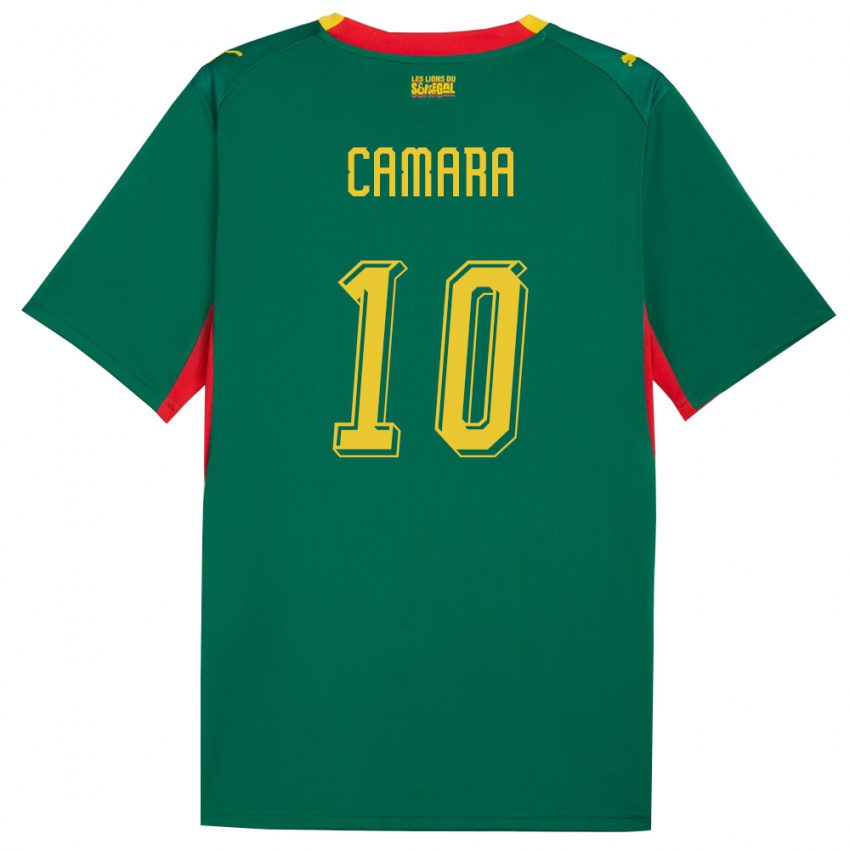 ילדים סנגל Alwaly Camara #10 ירוק צהוב אדום הרחק ג'רזי 26-28 חולצה קצרה