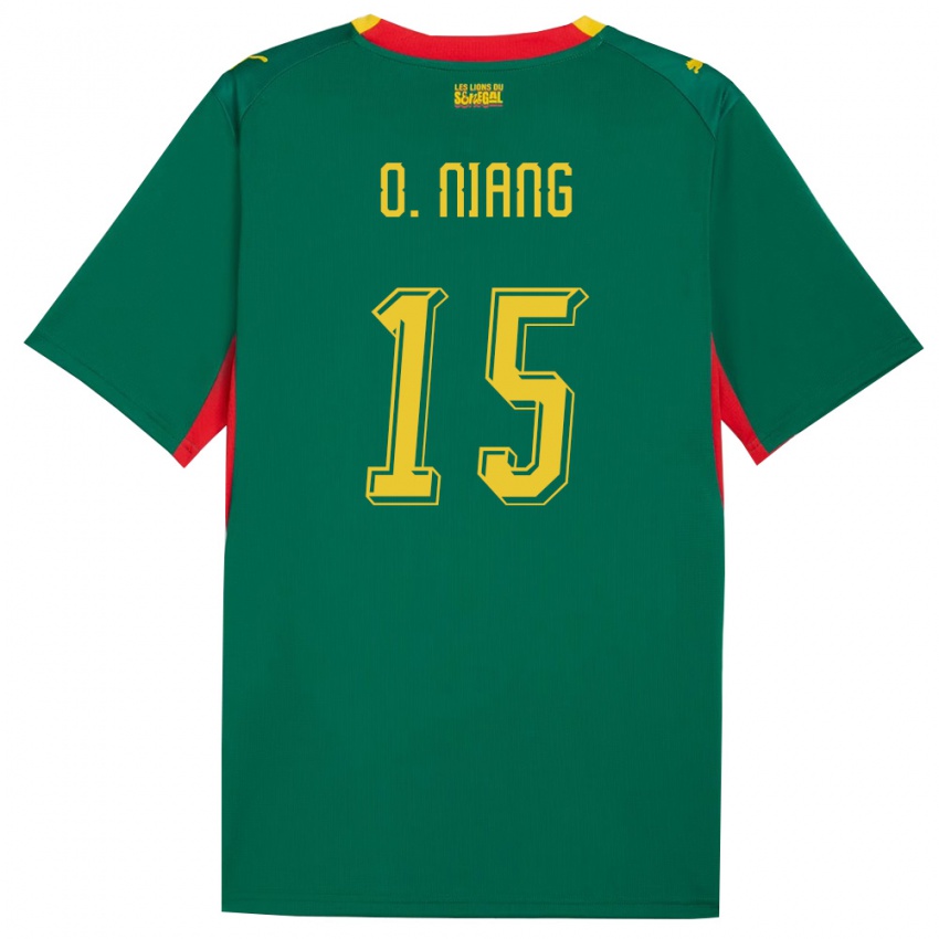 ילדים סנגל אוסיינו ניאנג #15 ירוק צהוב אדום הרחק ג'רזי 26-28 חולצה קצרה
