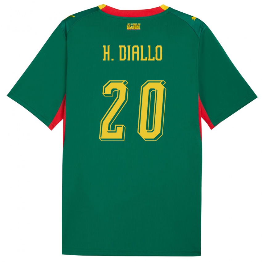 ילדים סנגל חביב דיאלו #20 ירוק צהוב אדום הרחק ג'רזי 26-28 חולצה קצרה