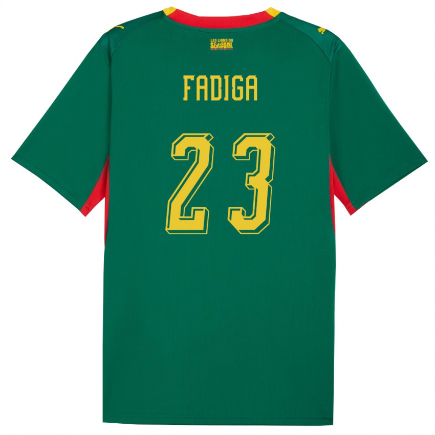 ילדים סנגל נואה פאדיגה #23 ירוק צהוב אדום הרחק ג'רזי 26-28 חולצה קצרה