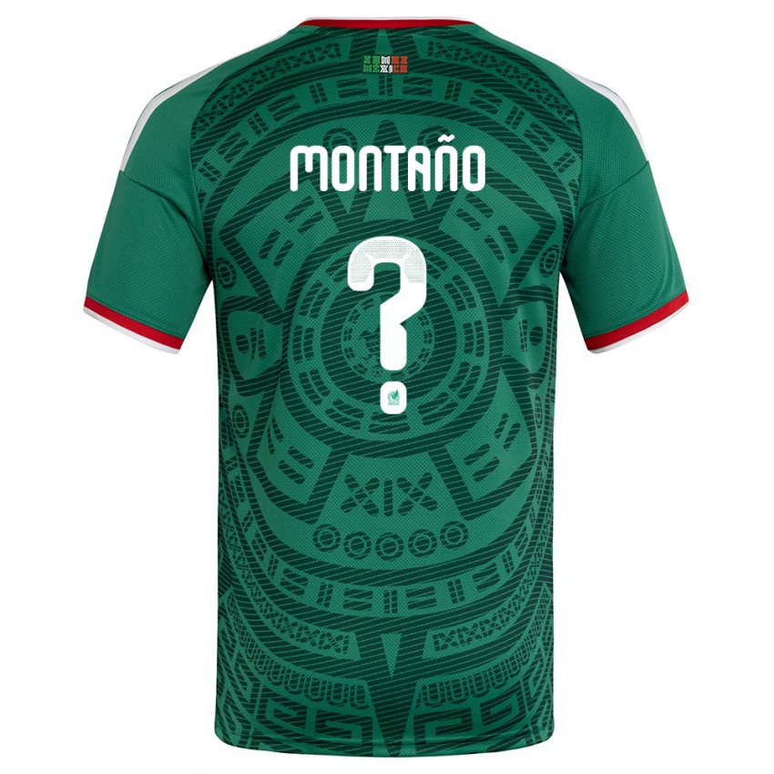 גברים מקסיקו אנדרס מונטאנו #0 ירוק לבן אדום ג'רזי ביתית 26-28 חולצה קצרה