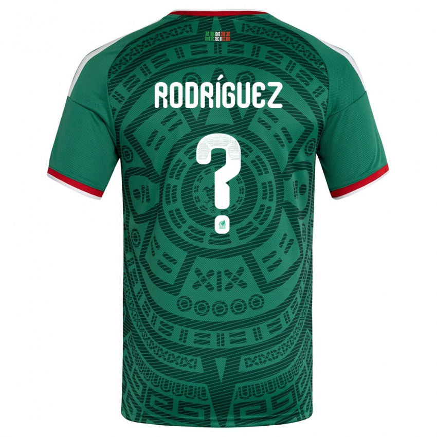 גברים מקסיקו קרלוס אלברטו רודריגס #0 ירוק לבן אדום ג'רזי ביתית 26-28 חולצה קצרה