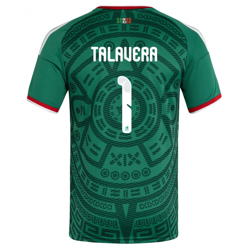 גברים מקסיקו אלפרדו טלאברה #1 ירוק לבן אדום ג'רזי ביתית 26-28 חולצה קצרה