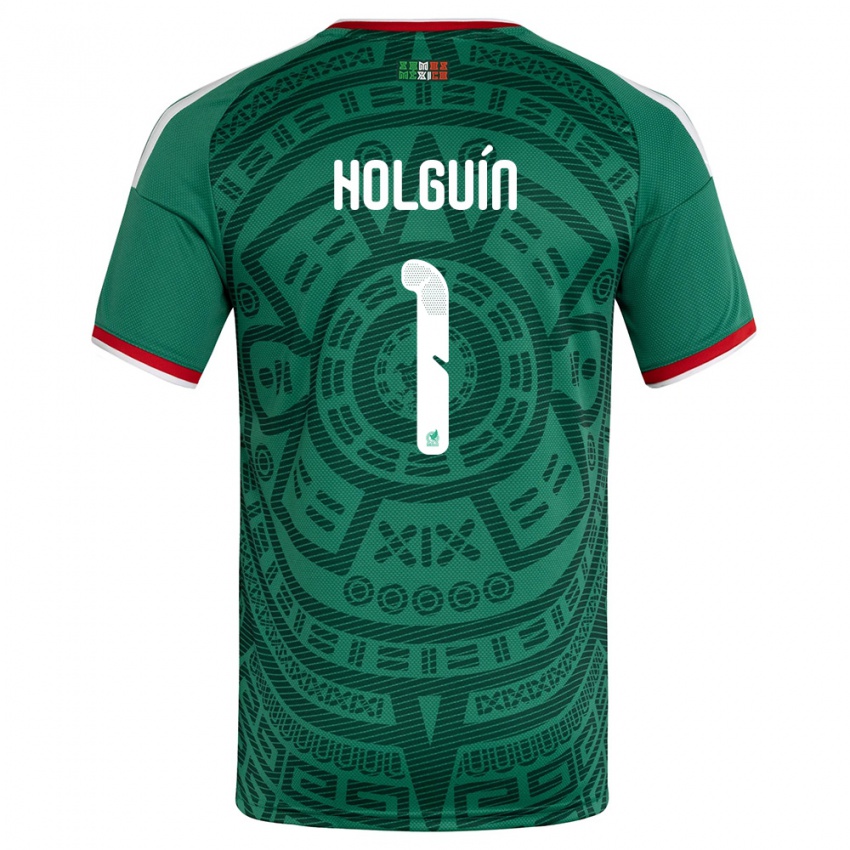 גברים מקסיקו הקטור איפוליטו הולגין פרס #1 ירוק לבן אדום ג'רזי ביתית 26-28 חולצה קצרה