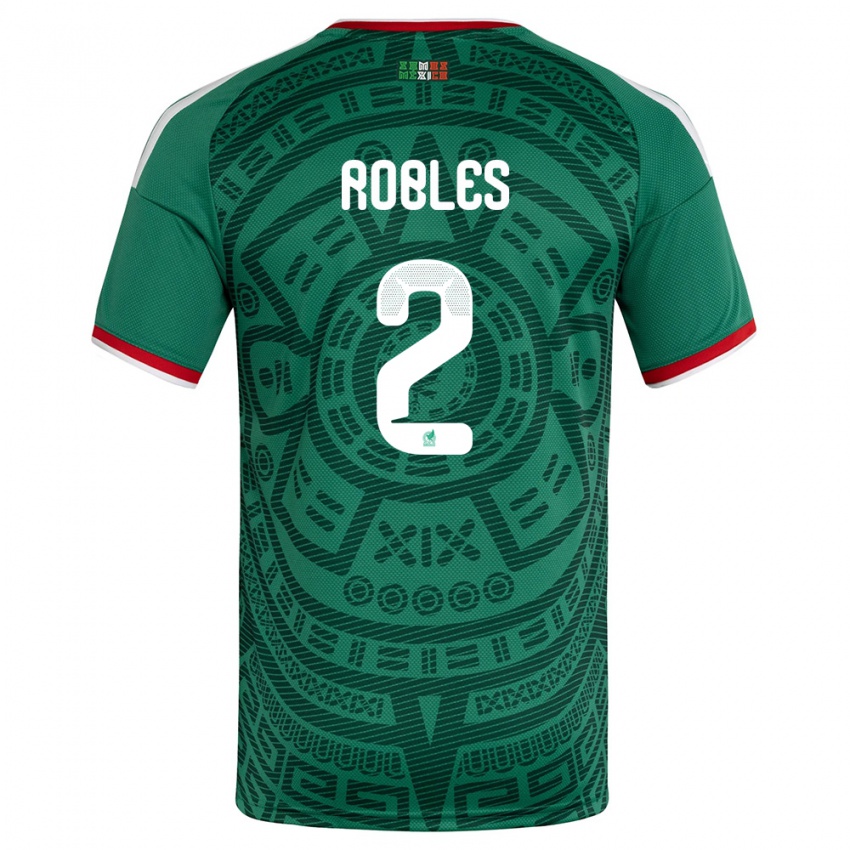 גברים מקסיקו קנטי רובלס #2 ירוק לבן אדום ג'רזי ביתית 26-28 חולצה קצרה