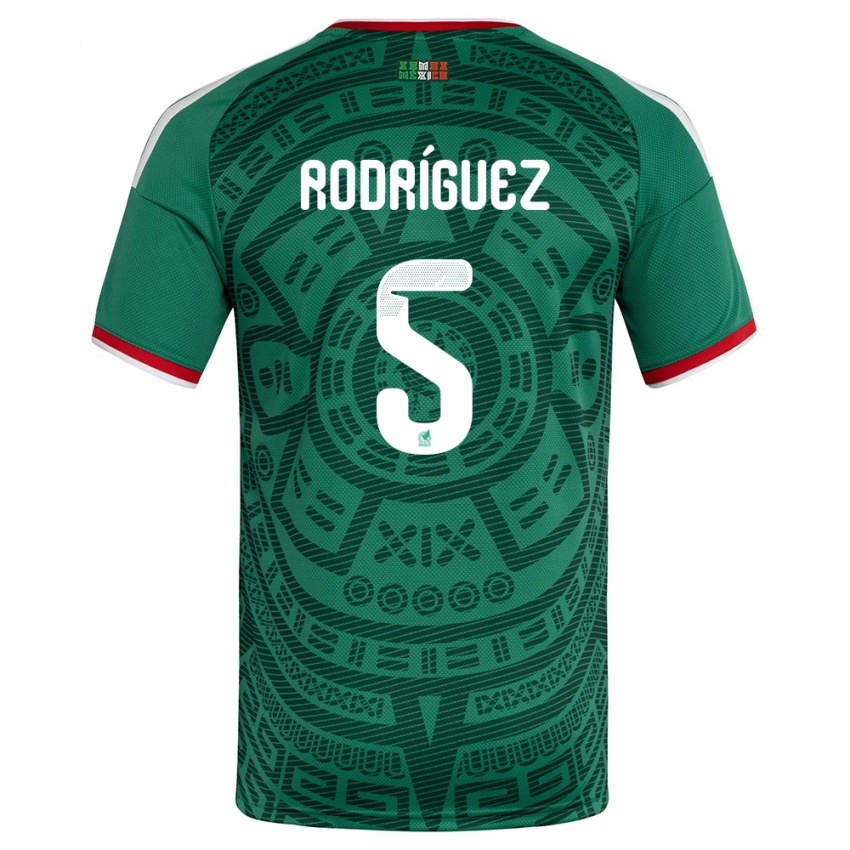 גברים מקסיקו חורחה רודריגס #5 ירוק לבן אדום ג'רזי ביתית 26-28 חולצה קצרה