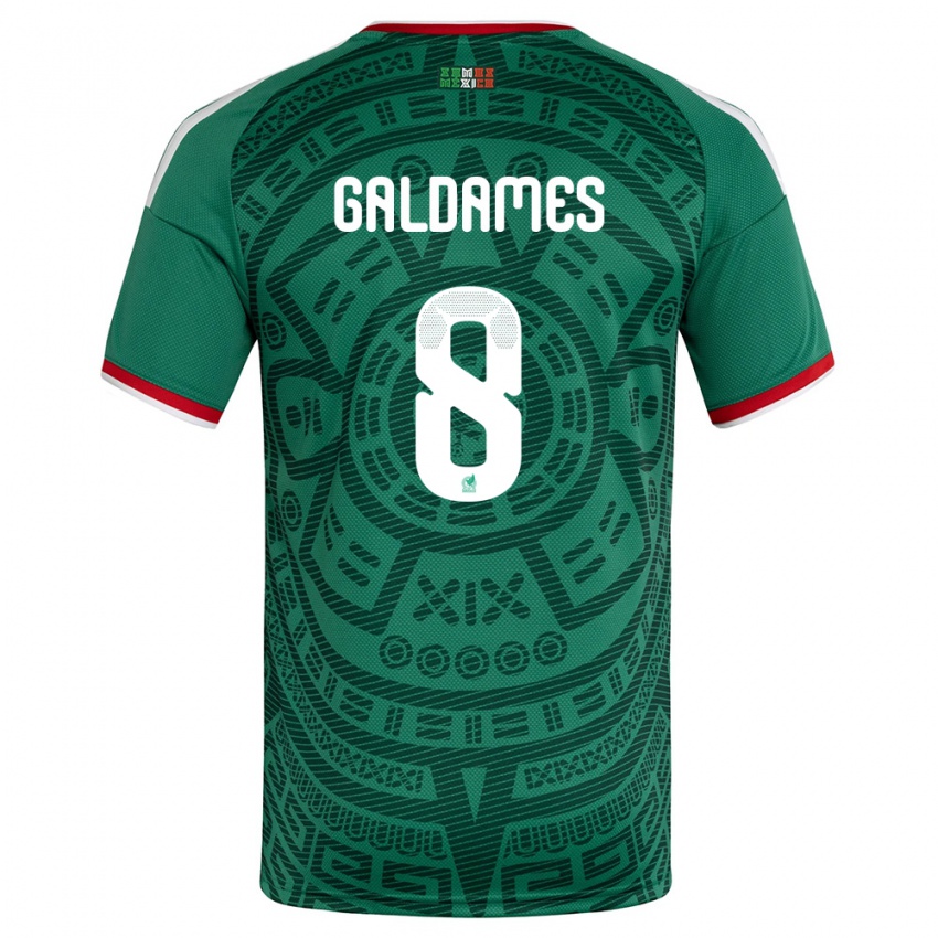 גברים מקסיקו בנחמין גאלדמס #8 ירוק לבן אדום ג'רזי ביתית 26-28 חולצה קצרה