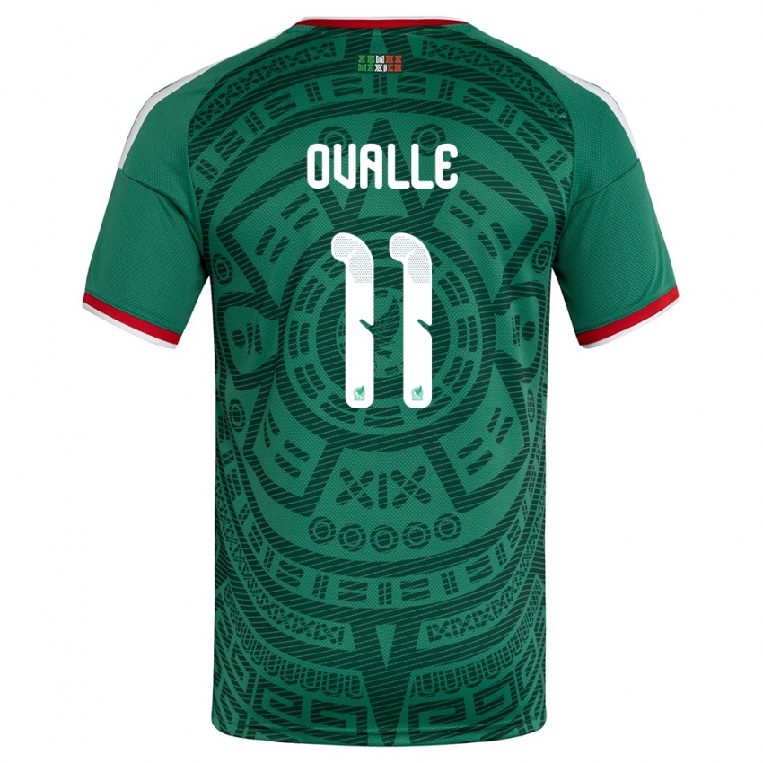 גברים מקסיקו ליזבת׳ אובאל #11 ירוק לבן אדום ג'רזי ביתית 26-28 חולצה קצרה