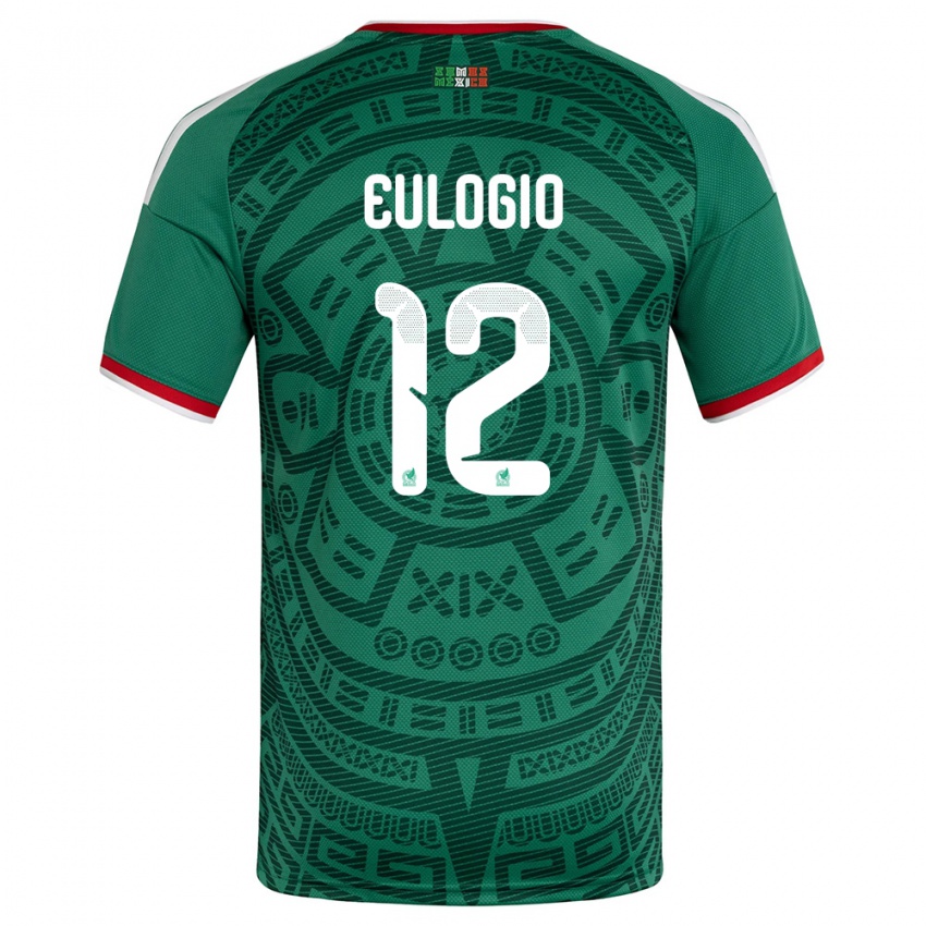 גברים מקסיקו חוזה יולוגיו #12 ירוק לבן אדום ג'רזי ביתית 26-28 חולצה קצרה