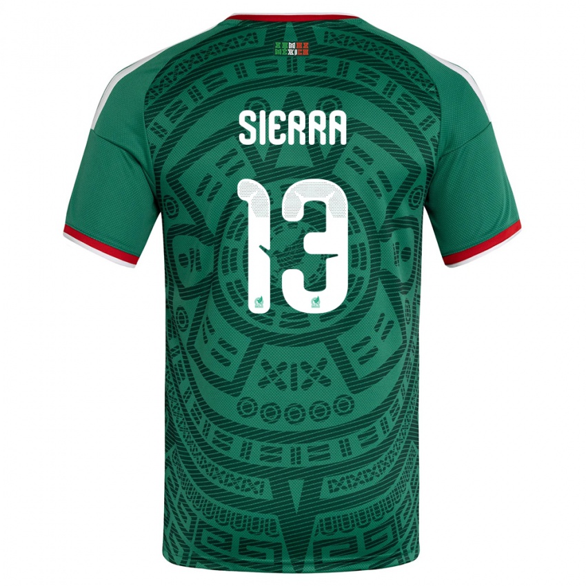 גברים מקסיקו ביאנקה סיירה #13 ירוק לבן אדום ג'רזי ביתית 26-28 חולצה קצרה